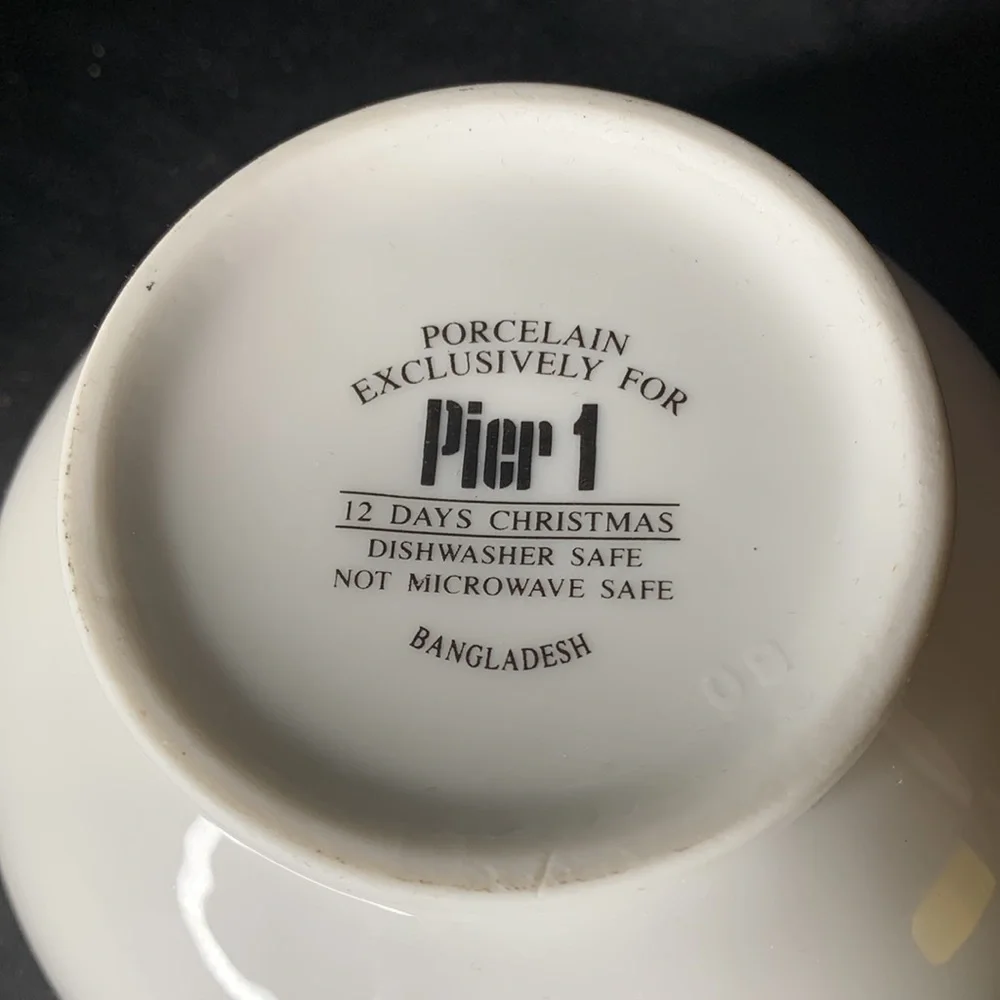 Pier 1 porcelain “12 days of Christmas” soup / cereal bowl